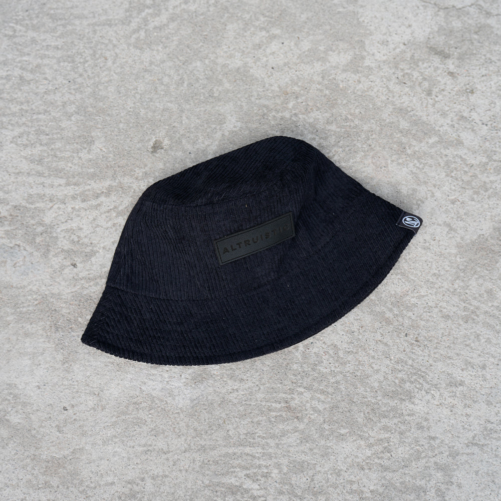 Corduroy Bucket Hat (Black)